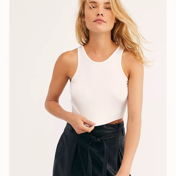Free People High-Neck Ribbed Crop - Picture 2 of 4